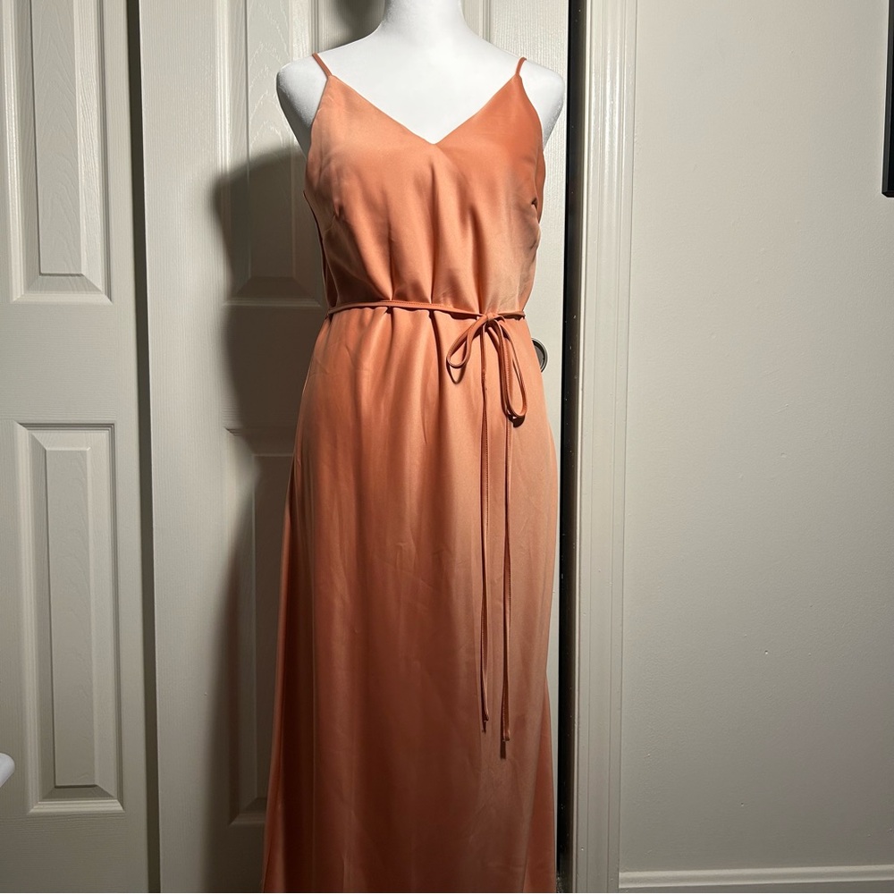 Prologue Brown and Orange Maxi Sundress Sleeveless